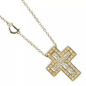 Damiani Belle Epoque XS Cross Necklace K18 yellow gold/diamond 7.57g Women